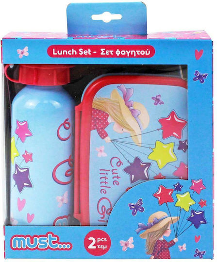 Must Team Plastik Kinder Lunchset 0.8Es Hellblau