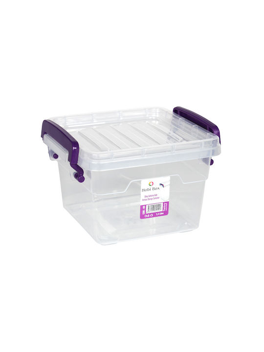 Homeplus Cutie pentru Mâncare Plastic Transparent 1200ml 1buc