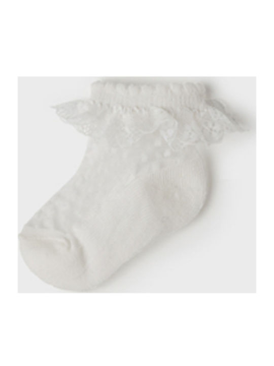 Mayoral Kids' Ankle Socks Ecru