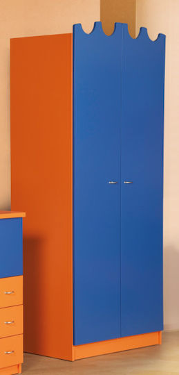 Κουφονήσια 1 Zwei Türen Kinderkleiderschrank Blau 90x52x190cm