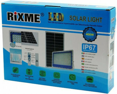 Rixme Wasserdicht Solar LED Flutlicht 400W Kaltweiß 6500K mit Fernbedienung IP67