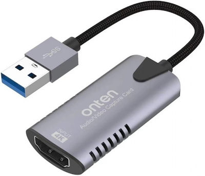 Onten US302 Video Capture για Laptop / PC και σύνδεση USB-A / HDMI