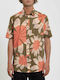 Blooming Short-sleeved Cotton Shirt Floral Multicolour