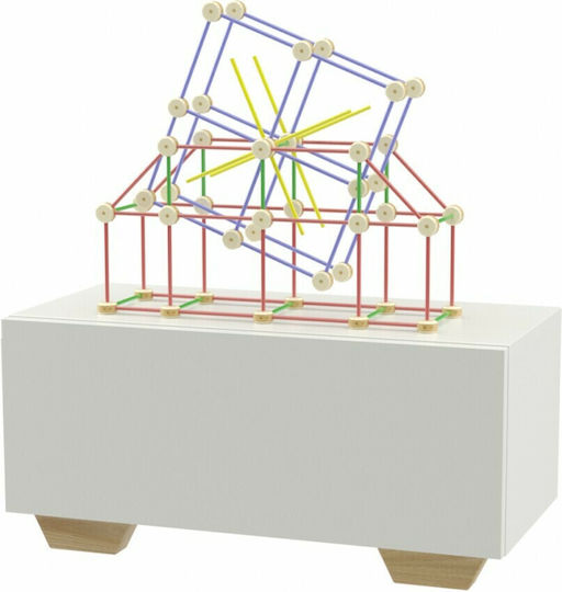 Наталия Детска нощна шкафче Дърво Бял 80x40x45см