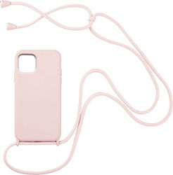 Sonique CarryHang Umschlag Rückseite Silikon 0.5mm Rosa (iPhone 13)