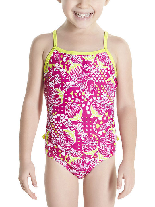 Speedo Детски Бански Една част Фуксия