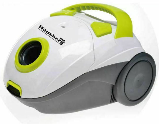 Hausberg HB-2080 VR Ηλεκτρική Σκούπα 700W με Σακούλα 1.5lt Λευκή