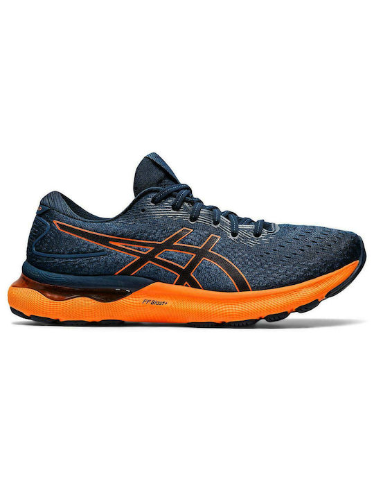 ASICS Gel-Nimbus 24 Ανδρικά Αθλητικά Παπούτσια Running French Blue / Shocking Orange
