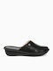 Anatomical Leather Women's Slippers Black