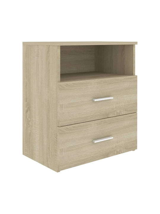 Wooden Bedside Table Sonoma Δρυς 50x32x60cm