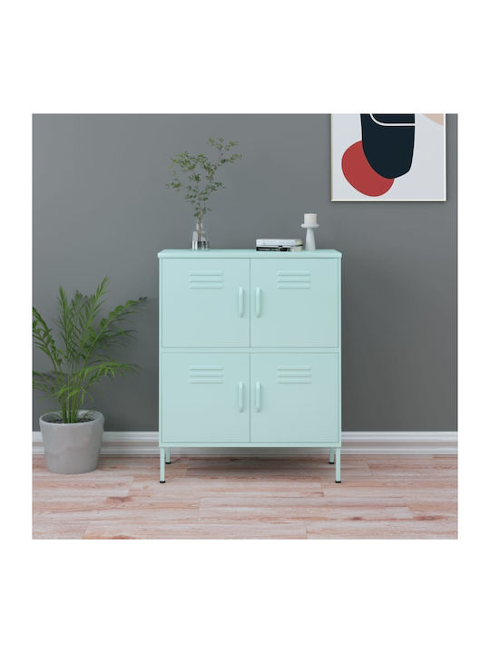 Cabinet de Birou Metalic Mint 80x35x101.5cm