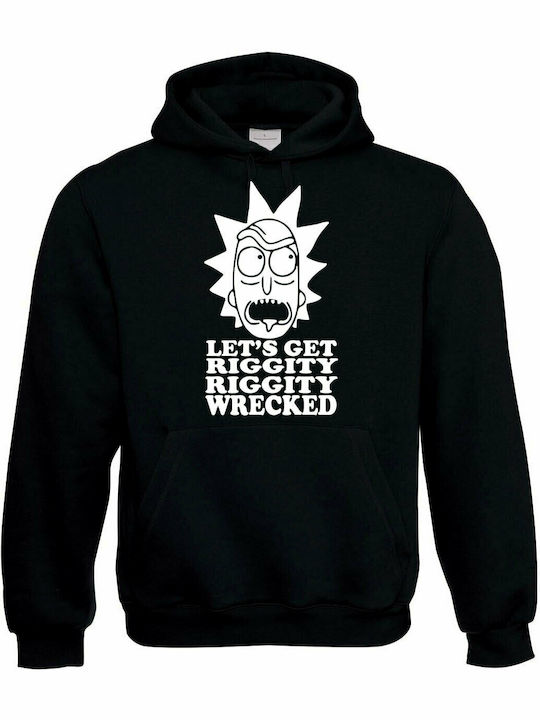 Riggity Hoodie Rick And Morty Black