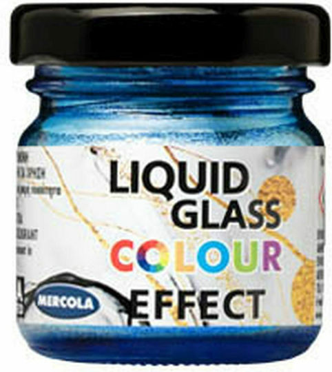 Mercola Liquid Glass Effect Χρωστική Χειροτεχνίας Μπλε για Υγρό Γυαλί Μεταλλικό 30ml