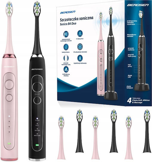 Berdsen Sonic B4 Duo Periuță de dinți electrică cu Temporizator Pink / Black