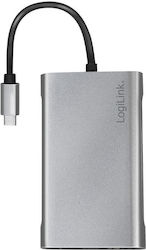 LogiLink USB-C Dockingstation mit HDMI/DisplayPort 4K PD Ethernet (UA0382)