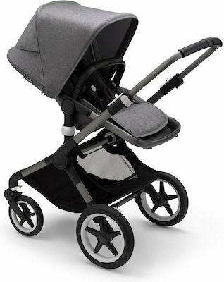 Bugaboo Fox 3 2 in 1 Complete Adjustable 2 in 1 Baby Stroller Suitable for Newborn Graphite/Grey Melange 9.9kg