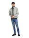 Glenn Men's Jeans Pants Elastic with Slim Fit Blue