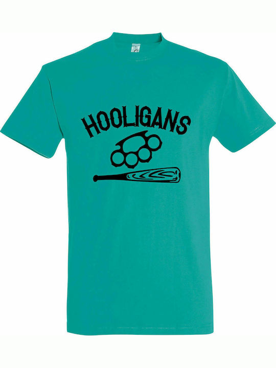 T-shirt Unisex " HOOLIGANS ", Caribbean blue