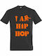 T-shirt Unisex " I AM HIP HOP, MUSIC ", Dark grey