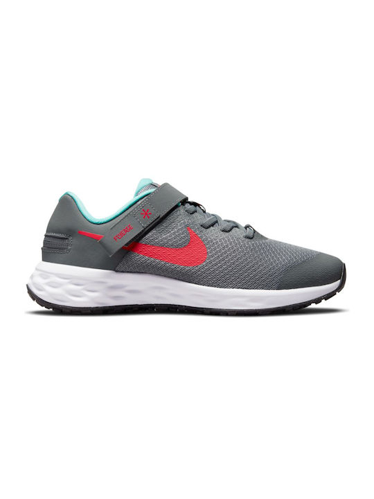 Revolution 6 FlyEase Kids Sports Shoes Running with Hoop & Loop Closure Gray