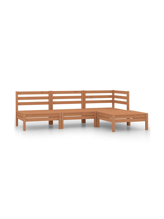 Corner Sofa Outdoor Wooden 190.5x127x62.5cm