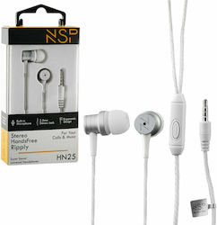NSP HN25 Безжични Стерео с жак 3.5mm Бял