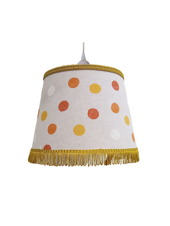 Oxygen Kids Fabric Single Ceiling Light E27 Dot...