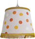 Oxygen Kids Fabric Single Ceiling Light E27 Dots Mustard/Orange