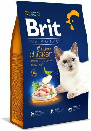 Brit Premium By Nature Indoor Ξηρά Τροφή για Γάτες με Ευαίσθητο Ουροποιητικό με Κοτόπουλο 8kg