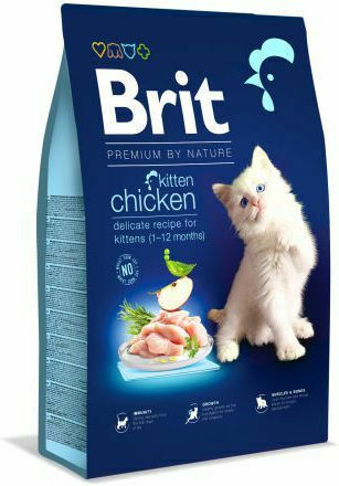 Brit Premium By Nature Kitten Ξηρά Τροφή για Ανήλικες Γάτες με Κοτόπουλο 1.5kg