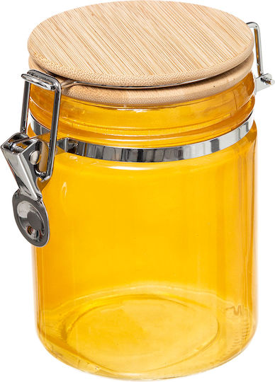 Marva General Use Glass Jar with Airtight Lid Yellow 750ml