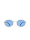 Pesaro Sunglasses with Light Blue Metal Frame and Light Blue Lens 01-3069-3