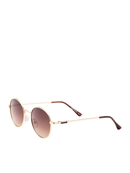 Torbole Unisex Sunglasses with Metal Frame Gold Brown Degraded 03-6061-6