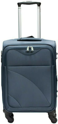 Forecast 8317 4 Ρόδες Medium Travel Suitcase Fabric Blue with 4 Wheels Height 65cm.