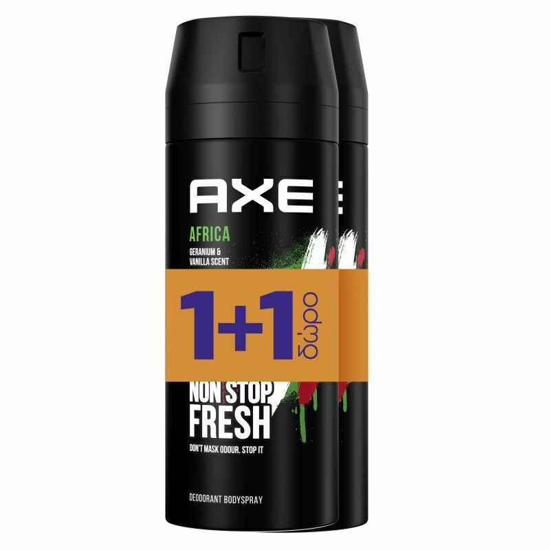 Axe Africa 48hrs Non Stop Fresh Deodorant Body Spray 2x150ml Skroutz.gr