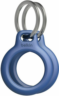 Belkin Key Ring Silicone Keychain Case for AirTag Blue