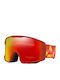 Oakley Line Miner Ski- & Snowboardbrille Erwachsene Rot mit Linse Spiegel in Rot Farbe