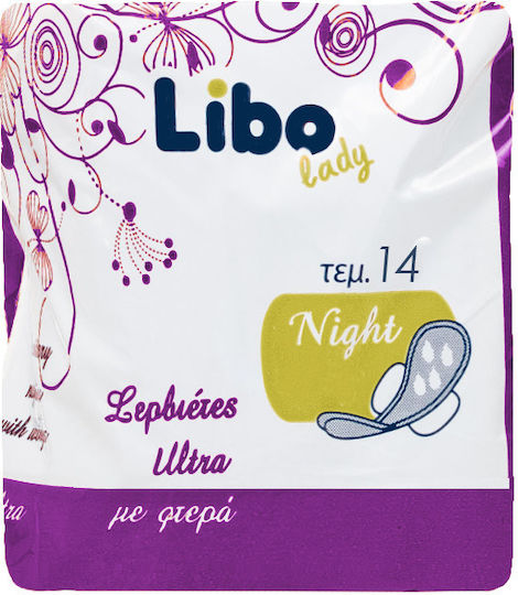 Libo Lady Night Ultra Превръзки с крилца Нощни 12бр