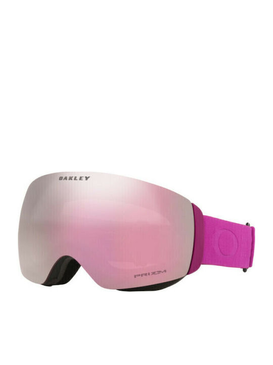 Oakley Flight Deck Μάσκα Σκι & Snowboard Ενηλίκων Ροζ με Φακό Καθρέπτη σε Ροζ Χρώμα