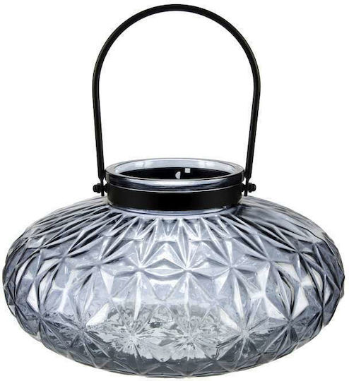 Art et Lumiere Tabletop Glass Lantern Blue 16x16x15cm