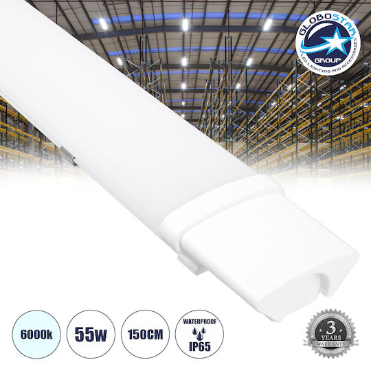 GloboStar Lighting Batten Outdoor with Integrated LED 55W 150cm