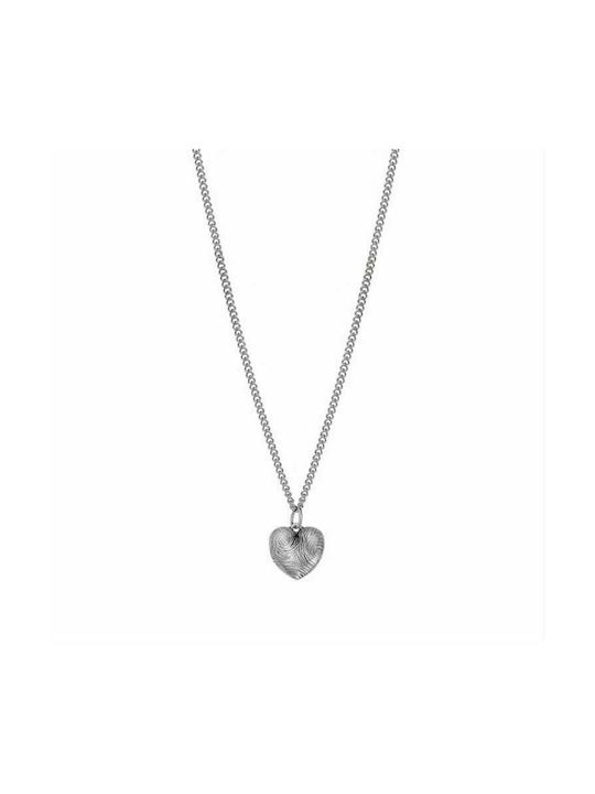 Stainless Steel and Brass Necklace with Heart AA15789