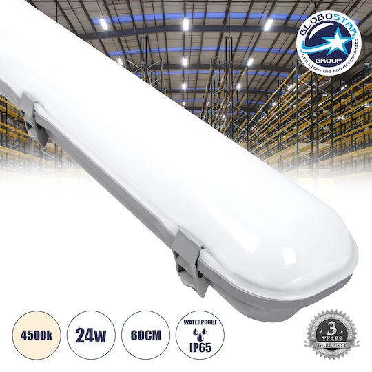 GloboStar Lighting Batten Outdoor with Integrated LED 24W 60cm