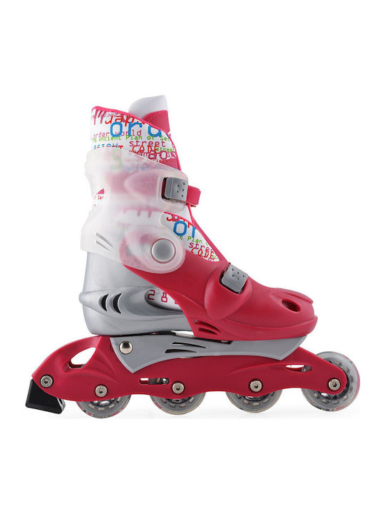 Athlopaidia Kids Adjustable Inline Rollers Pink