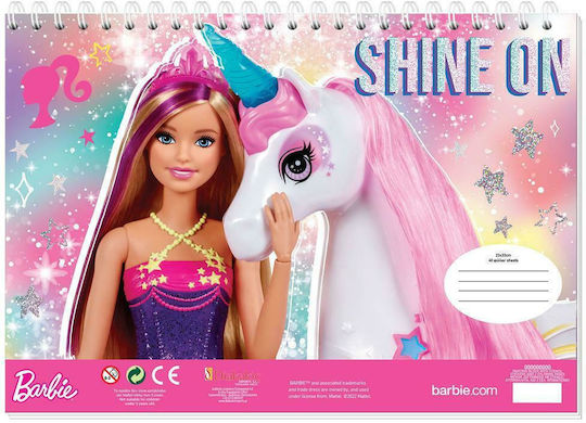 Diakakis Блок За Рисуване Barbie C4 (22,9 x 32,4 см) (Различни Дизайни)