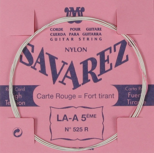 Savarez Traditionals Rote Einzel Nylon Klassische Gitarrensaiten 5. A (La)