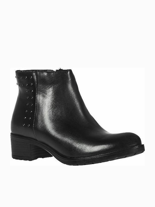 Leather Women's Ankle Boots Black