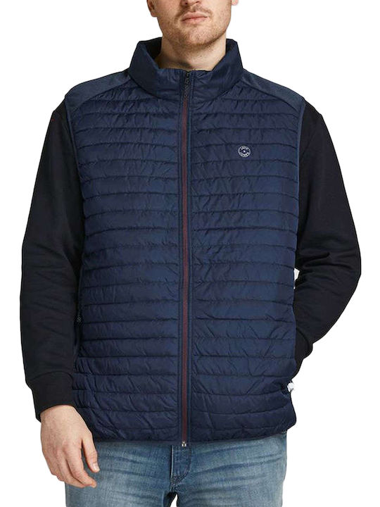 Jack & Jones Ärmellos Jacke Puffer Marineblau
