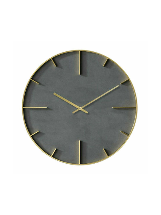 InTheBox Ρολόι Τοίχου Nivel Γκρι/ Χρυσό Μεταλλικό 45cm