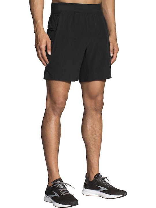 Brooks Sportliche Herrenshorts Schwarz